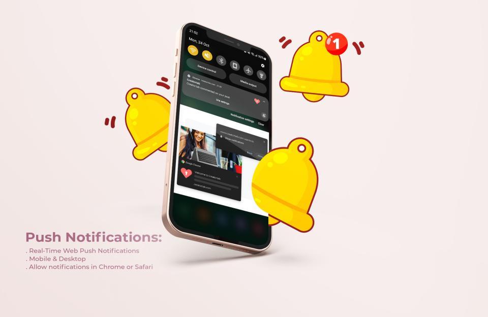 ๐ช๐ฒ๐น๐ฐ๐ผ๐บ๐ฒ ๐๐ผ ๐ฝ๐๐๐ต ๐ป๐ผ๐๐ถ๐ณ๐ถ๐ฐ๐ฎ๐๐ถ๐ผ๐ป๐๐
Allow Creatortab to send you real time notifications to your phone and don't miss any new update with your favorite creators.๐คฉ