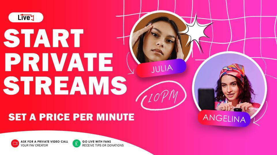 ๐ฅIntroducing Private Live Streaming๐, a revolutionary new feature that lets you connect with your favorite creators on a deeper level. Now, you can request to join them in a private live stream, creating an intimate and exclusive experience just for the two of you.